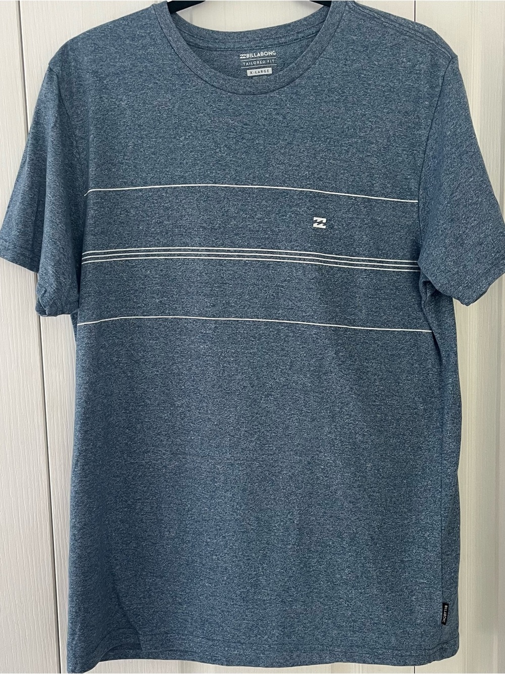 Billabong Horizontal Stripe Surf Blue/white T-Shirt Men's Tailored Fit XL